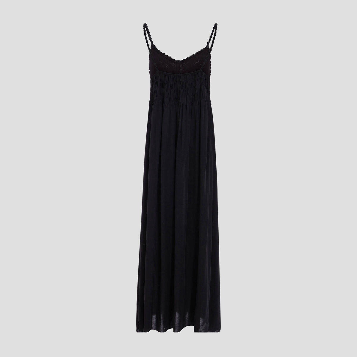 Robe longue &eacute;vas&eacute;e noir femme