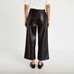 Pantalon bootcut 3/4 taille haute noir femme