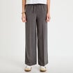 Pantalon large taille standard gris femme