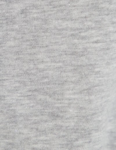 Sweat &agrave; capuche bas resserr&eacute; gris fonc&eacute; femme