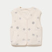 Gilet sans manches effet polaire col v ecru femme