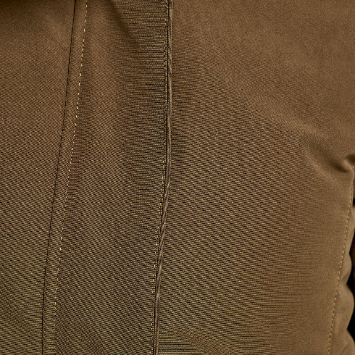 Parka &agrave; capuche fausse fourrure vert kaki femme