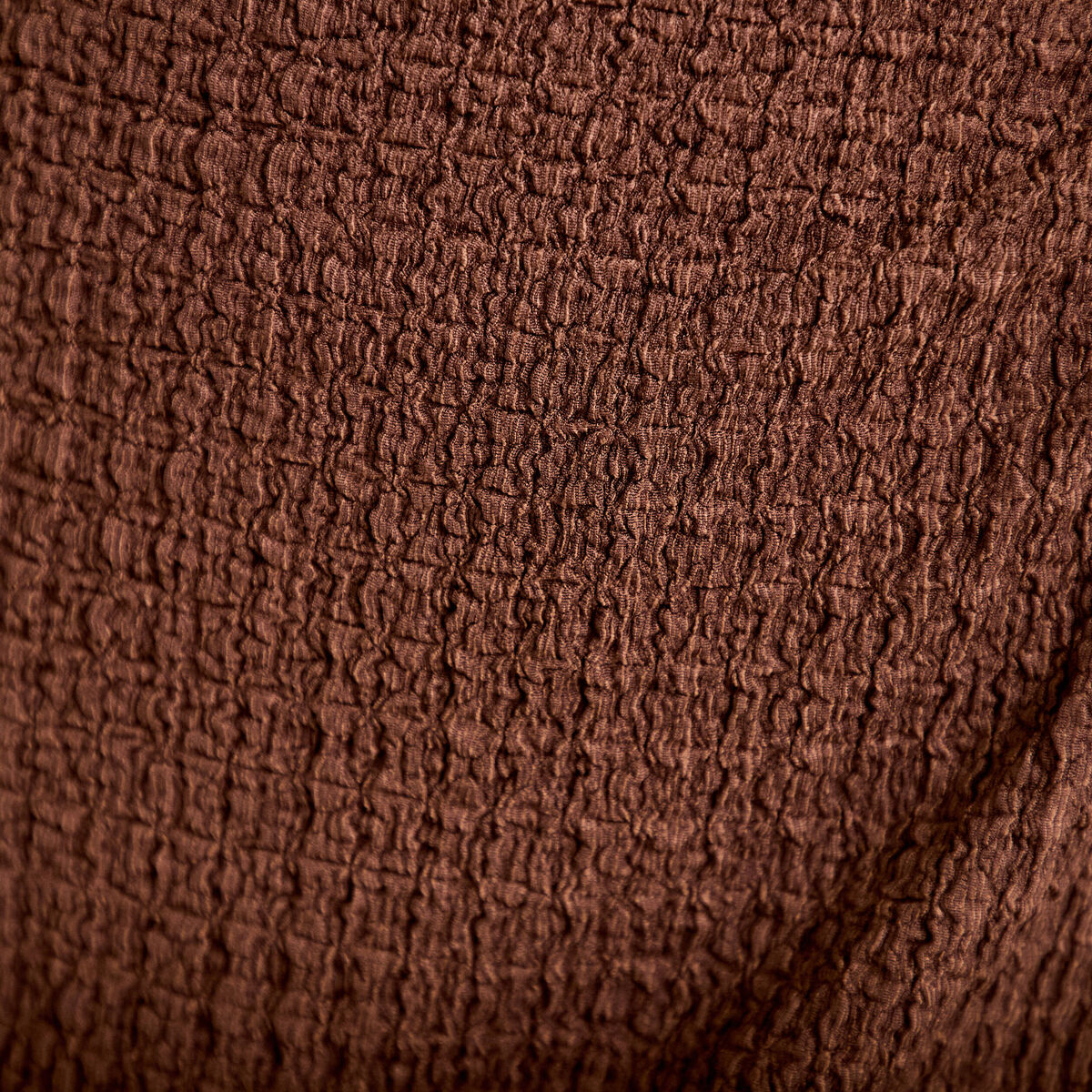 Jupe-short courte &eacute;vas&eacute;e en maille marron femme
