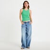 D&eacute;bardeur c&ocirc;tel&eacute; avec brassi&egrave;re int&eacute;gr&eacute;e vert femme