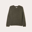 Pull manches longues vert kaki femme