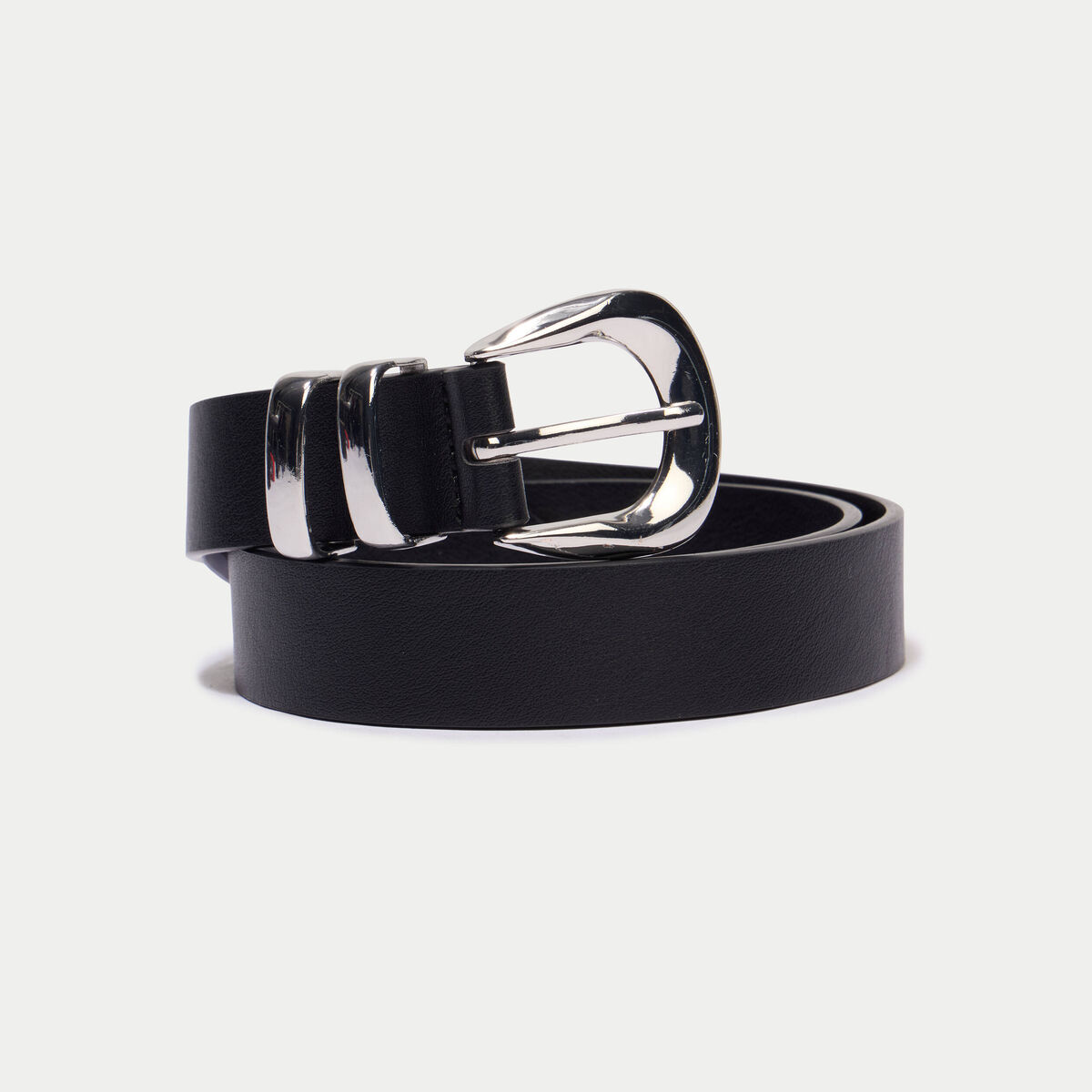Ceinture fine noir femme