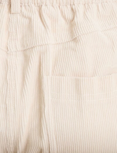 Pantalon barrel ceinture amovible ecru femme