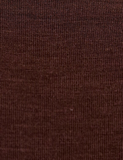 T-shirt ajust&eacute; col roul&eacute; dentelle marron fonc&eacute; femme
