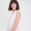 Blouse sans manches blanc femme