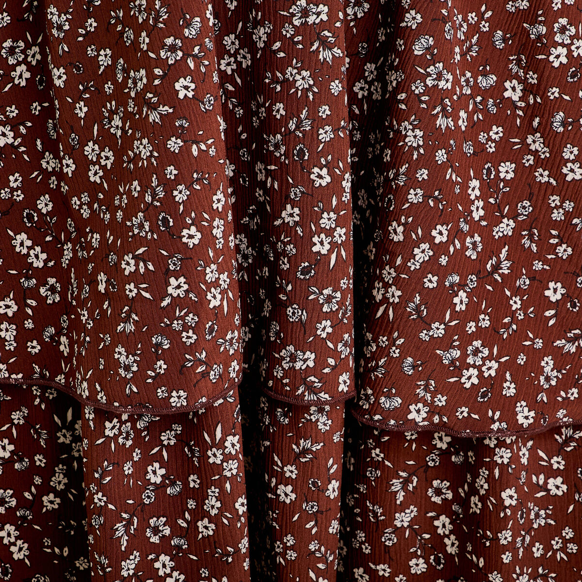Robe &eacute;vas&eacute;e manches 3/4 marron chocolat femme