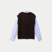 Pull chemise 2-en-1 marron femme