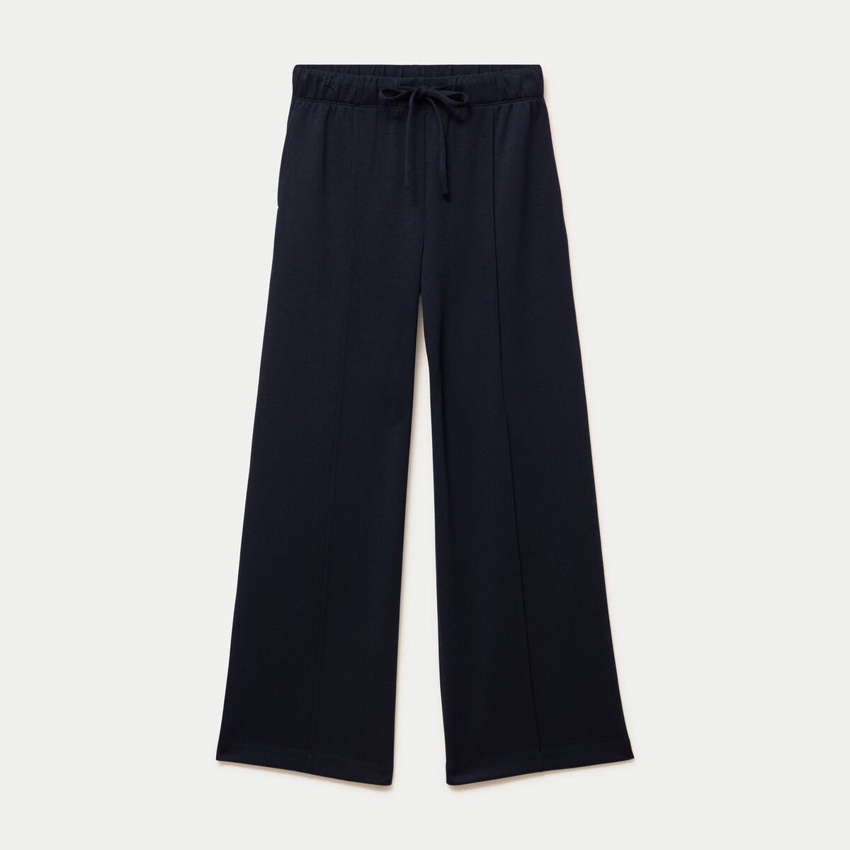 Jogging bootcut taille haute bleu marine femme