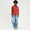 Vareuse manches longues vieux rose femme