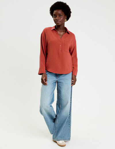 Vareuse manches longues vieux rose femme