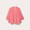 Blouse manches 3/4 rouge vif femme