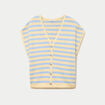 Gilet sans manches col v jaune femme
