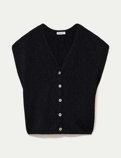 Gilet sans manches noir femme