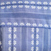 Chemise droite cropped col classique bleu gris femme