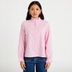 Chemise droite manches longues rose femme