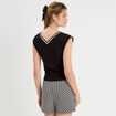 T-shirt manches courtes noir femme