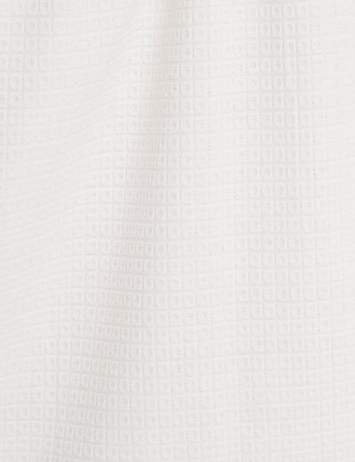 Blouse d&eacute;tails volants ecru femme