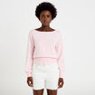 Pull ample manches longues fin rose clair femme