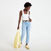 Jean bootcut cropped taille haute denim triple stone femme