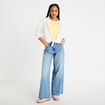 T-shirt col rond manches courtes jaune pastel femme