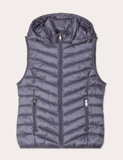 Doudoune Sans Manches Femme Avec Capuche - Gilet Long Matelassé Ultra Chaud - Zippé, Poches - Pour Hiver