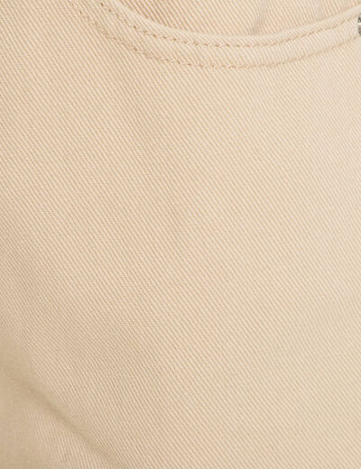 Jean wide leg taille haute beige femme