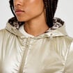 Parka r&eacute;versible &agrave; capuche couleur or femme