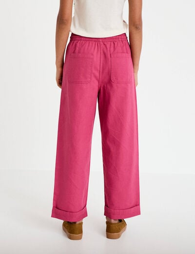 Pantalon droit taille standard prune femme