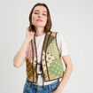Gilet matelass&eacute; sans manches beige femme