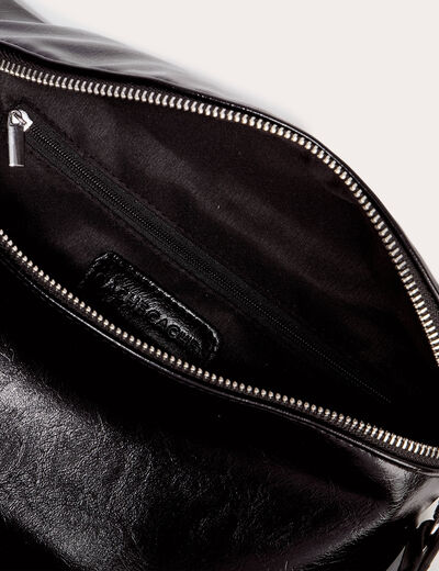 Sac banane similicuir noir femme