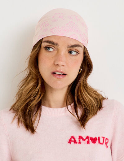 Foulard rose clair femme
