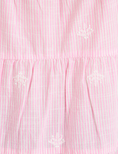 Chemise droite manches 3/4 rose femme