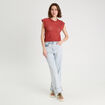 D&eacute;bardeur ajour&eacute; vieux rose femme