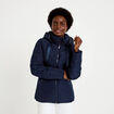 Doudoune cintr&eacute;e &agrave; capuche bleu marine femme