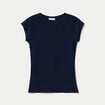 T-shirt manches courtes bleu marine femme
