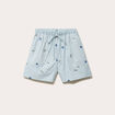 Short flare brod&eacute; Bridgerton bleu clair femme