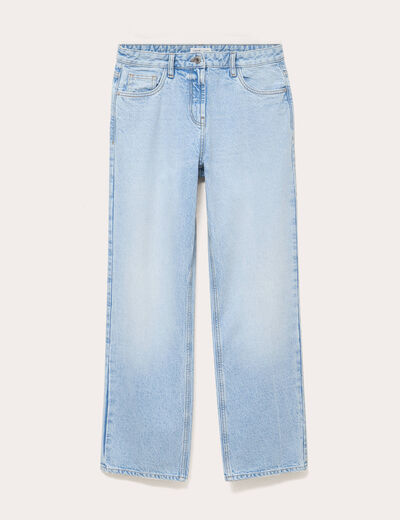 Jeans droit 5 poches denim triple stone femme