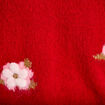 Pull ample col rond manches longues rouge femme