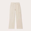 Jean large cargo ecru femme