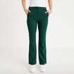 Pantalon bootcut &agrave; pont vert fonc&eacute; femme