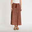 Jupe longue fluide rouge fonc&eacute; femme