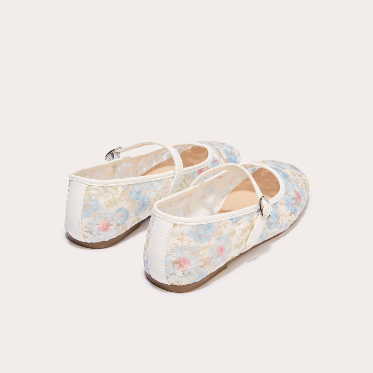 Ballerines en dentelle ecru femme