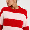 Pull manches longues rouge femme