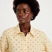 Chemise oversize manches longues jaune femme