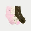Lot de 3 paires de chaussettes rose clair femme