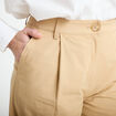 Pantalon large beige femme
